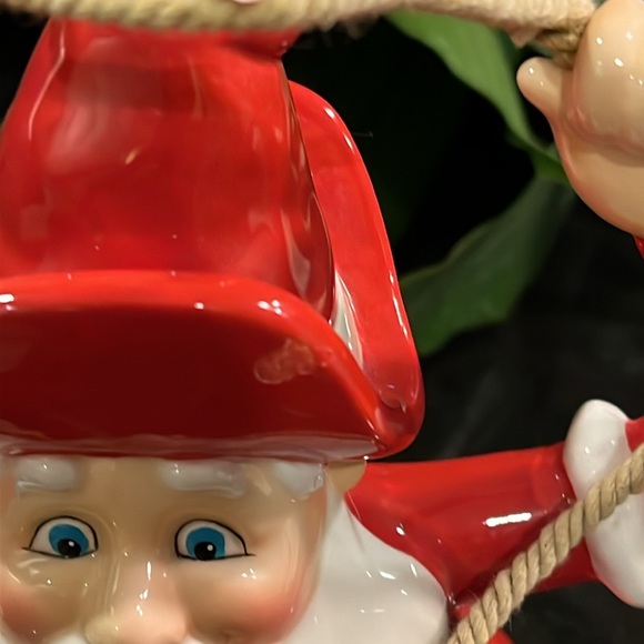 Santa Cowboy Cookie Jar Replacement LID - Department 56 - Picture 4 of 6